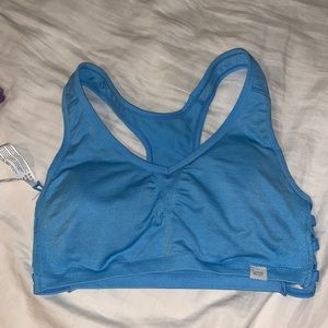 Blue sports bra